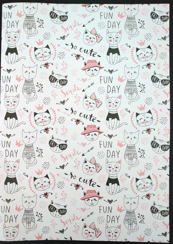 Wrapping paper pink fun - wrapping,
