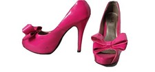 QUPID  FUSCHIA PEEP-TOE