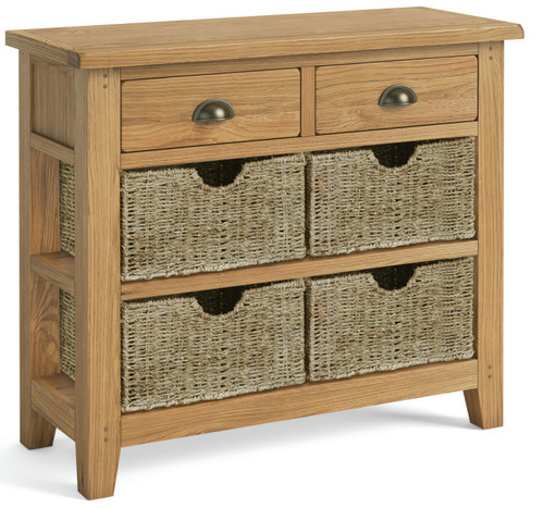 Oak console hallway table - console,