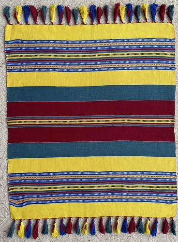 Vintage hand woven tapestry - vintage,