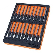1/4" Drive 95mm Long Bit Socket Set 20 Pcs Franklin Tools XF020