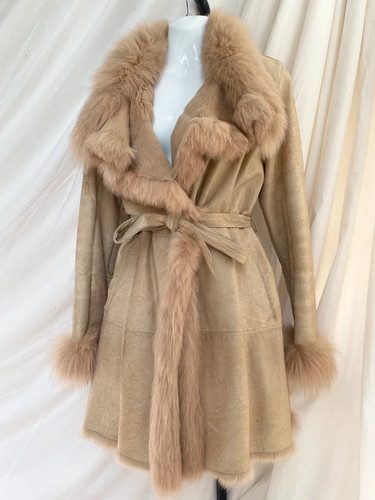 Tan brown rabbit - rabbit, shearling