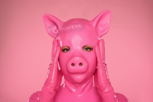 Pink latex pig - latex,