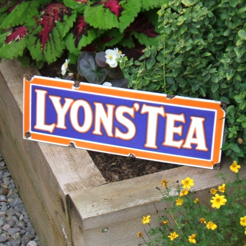Enamel sign lyons tea - enamel,