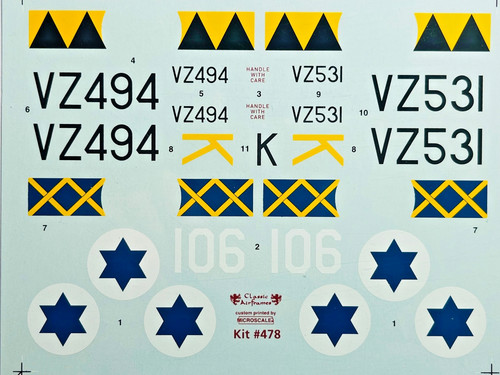 Decals gloster meteor f - |, f.8