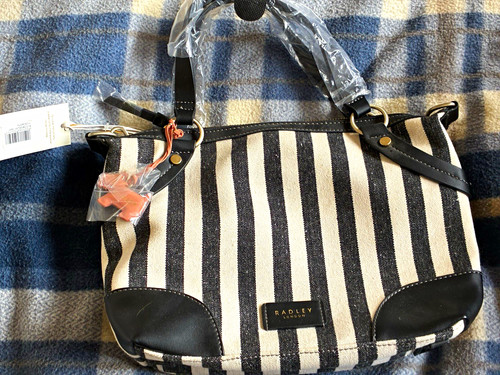 Radley black white striped - black,