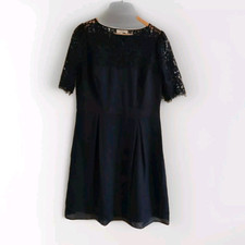 Somerset By Alice Temperley Silk Navy Lace Dress Size 14