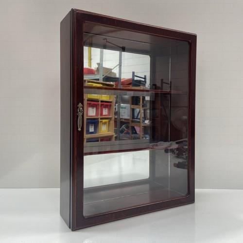 Wooden wall display cabinet - wooden,