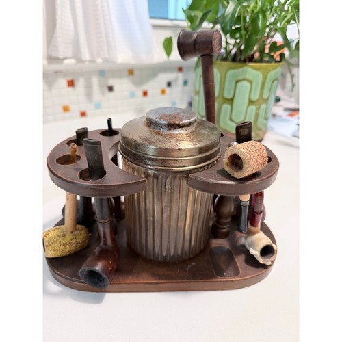 Vintage pipe stand - stand, humidor