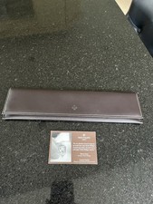 Authentic Patek Philippe Dark Leather Watch Travel Case Carry Service Pouch