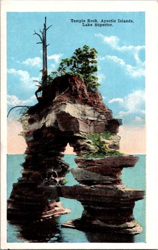 Vintage postcard temple - postcard,
