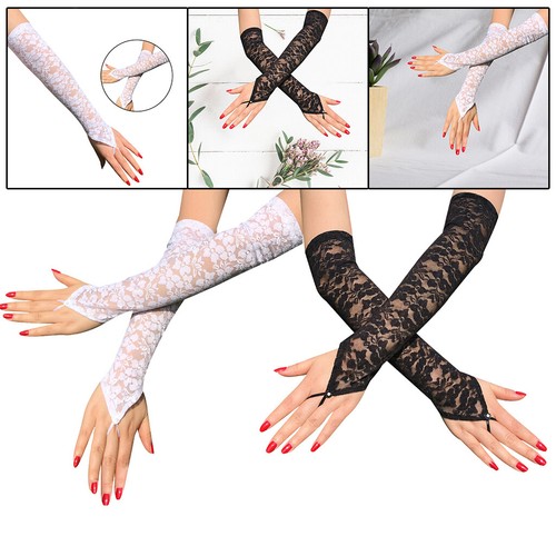Long lace gloves inches - long,
