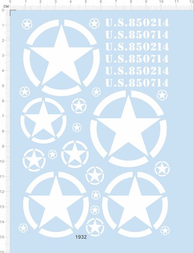 Size army star - us,