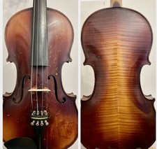 Stunning & Beautiful Old German 4/4 Violin. Maple flamed with Case and Bow 
