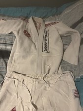 Used Gracie Barra A2 BJJ Gi White – Clean, Worn Jiu-Jitsu Kimono
