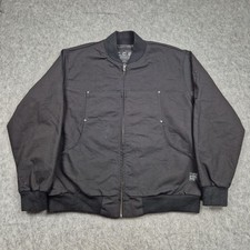 CC Filson Jacket Mens Extra Large Black Canvas Bomber Workwear Made In Canada