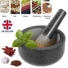Large Granite Pestle and Mortar Set for Herbs Spices Nuts Stone Crusher Grinder