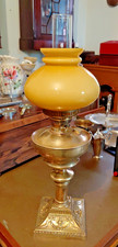 Antique Solid Brass Georgian Duplex Oil Paraffin Lamp 61 Cms Tall