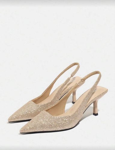 Women gold slingback heels - women’s,