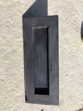 Cast iron used Front door letterbox. Black 27cm x 11cm. good working order 