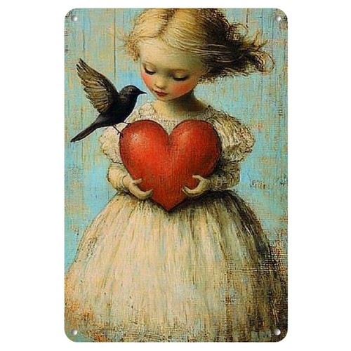 Retro whimsical metal sign - whimsical,