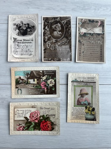 Antique vintage birthday - 6x,