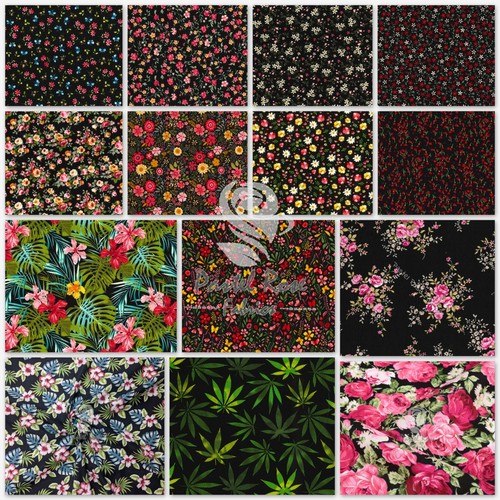 Black floral rose hubble - floral, &