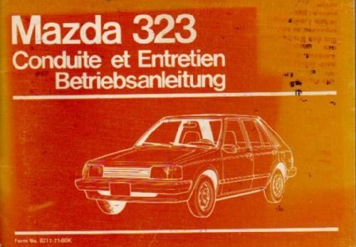 Mazda 323 operating - mazda, bd