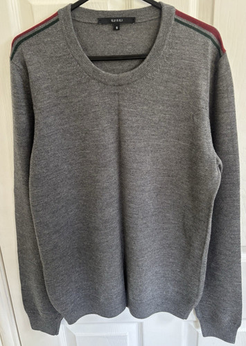 Gucci men grey knit crew - knit,
