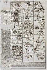 OLD ANTIQUE ROAD MAP BRISTOL