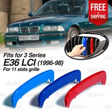 Fits BMW 3 Series E36 LCI 1996-98 Kidney 11 Slats Grille M Sport 3 Colour Covers