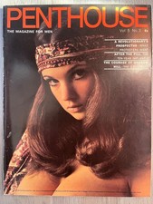 CHRISTINA LINDBERG Cover & 9 page pictorial - UK Penthouse Vol.5 No.3 - 1970 -VG