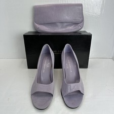 Roland Cartier Jelly Bean Lilac Peep Toe Court Shoes &  Clutch Bag UK 6 - 502