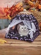 1 Pc Breathable Pet Tent with Bat Pattern Pet Tent Cat Tent for Pet Outdoor
