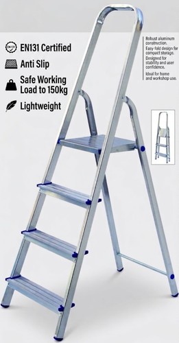 Aluminium step ladder - step, 6