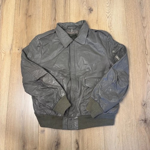 Vintage genuine leather bomber - leather,