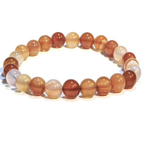 Natural red carnelian bracelet - natural,