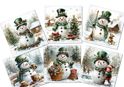 Holly jolly snowmen - 6,