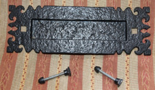 Large wrought Iron vintage Letterbox, good cosmetic and working condition, 12"