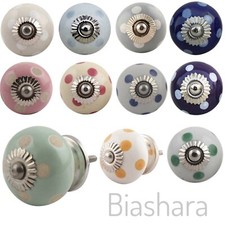 POLKA DOT CERAMIC DOOR KNOBS