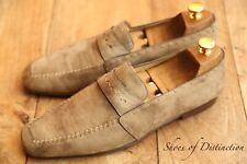 Berluti Marbled Beige Suede Penny Loafers Shoes Men's UK 8 US 9 EU 42