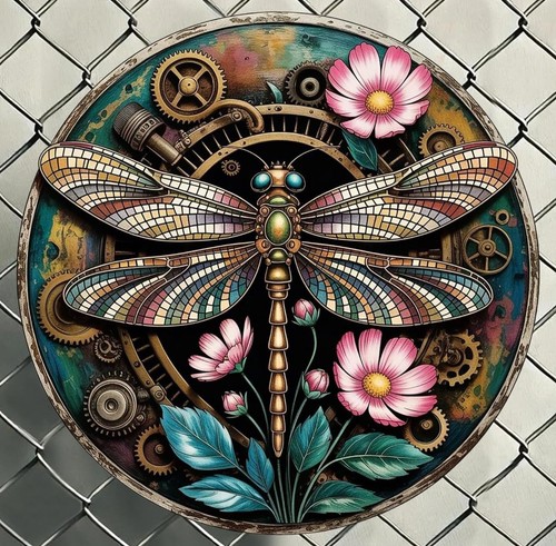 Steampunk dragonfly wall - dragonfly, metal