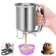 900ml Mix Batter Separator with Squeeze Handle, Cake Pancake Pourer, Muffins
