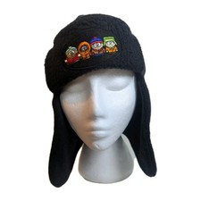 Vintage 1999 South Park Hat Russian Style Fleecy Black With Logo BU3