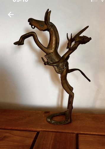 Antique bronze benin warrior - antique,