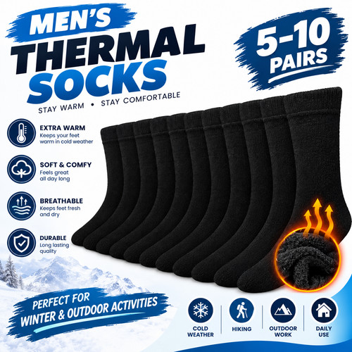 Pairs mens black thermal - 5-10,