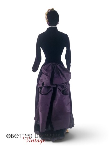 Antique victorian bustle dress - antique,
