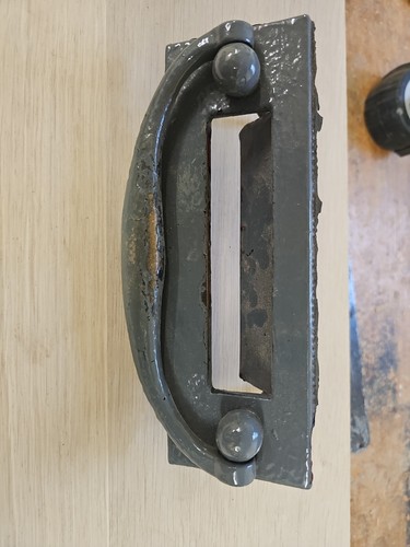Antique brass letter plate - brass,