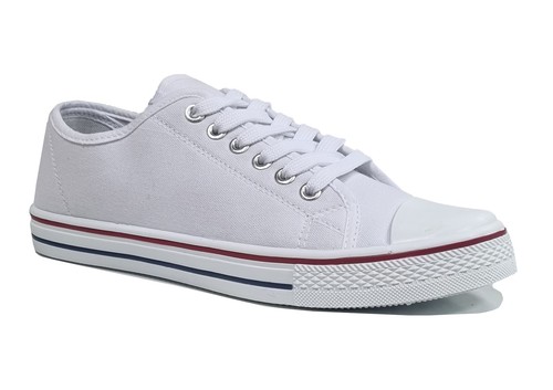 Mens white plimsolls - mens, canvas
