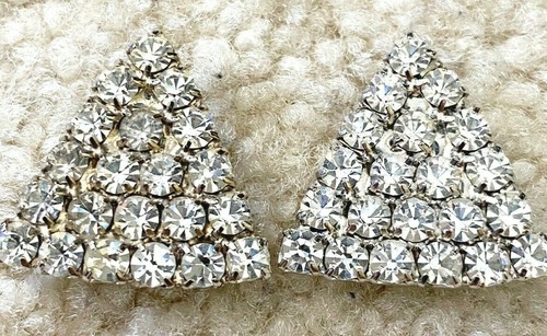 Vintage rhinestone clip - rhinestone, clip-on